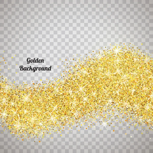 Gouden glitter textuur met sparkles — Stockvector