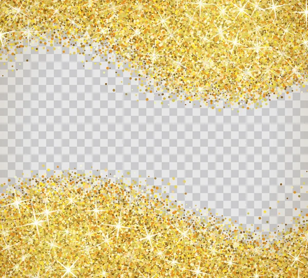 Gouden glitter textuur met sparkles — Stockvector