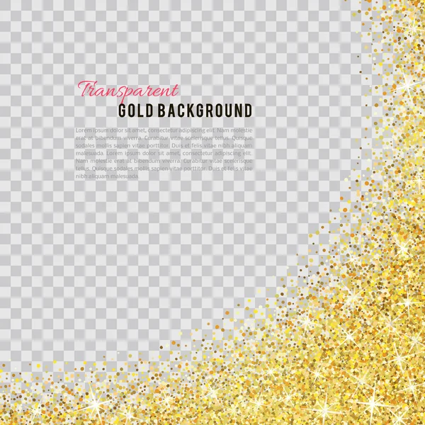 Gouden glitter textuur met sparkles — Stockvector