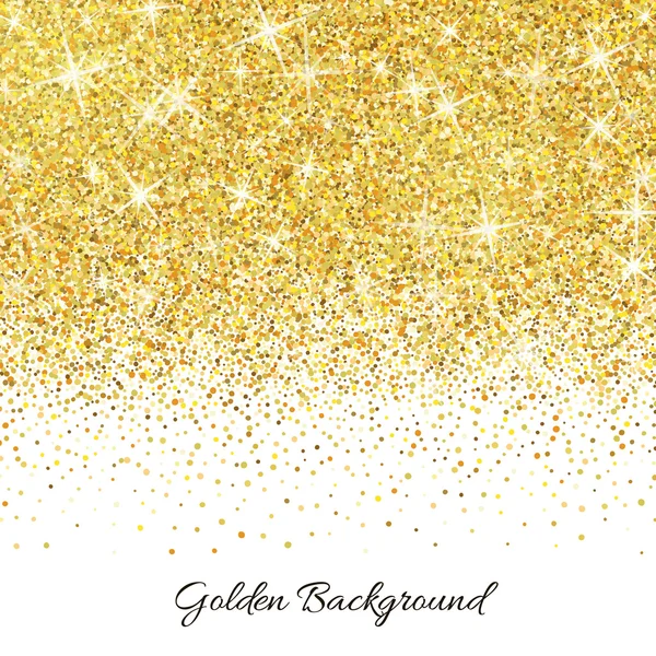 Gold glitter texture with sparkles — Stock Vector