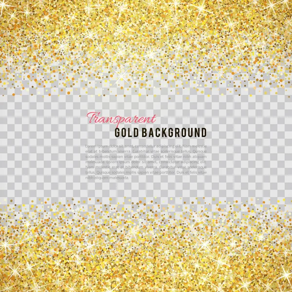 Gold glitter texture with sparkles — Stock Vector