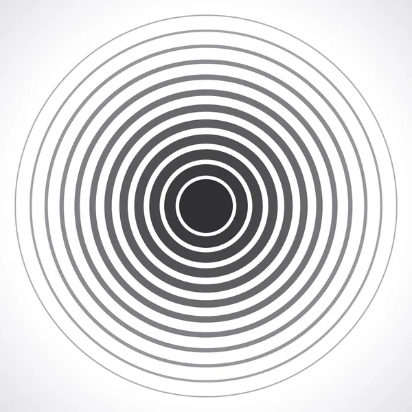 Koncentriska cirkel element. Vektor illustration för ljud — Stock vektor