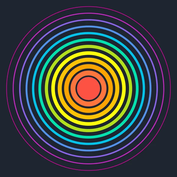 Concentric circle elements. Vector illustration for sound — Stock Vector