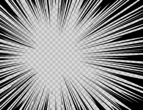 Manga cómic flash explosión líneas radiales fondo . — Archivo Imágenes Vectoriales