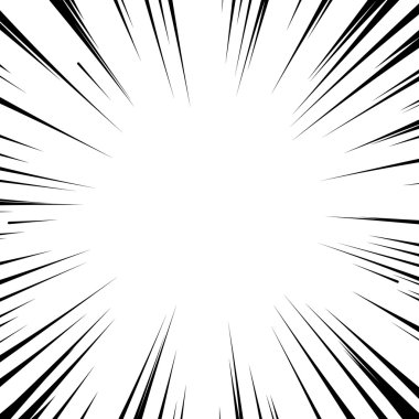 Manga comic book flash explosion radial lines background. clipart