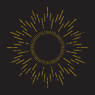 Güneş dekorasyon öğe soyut ray
