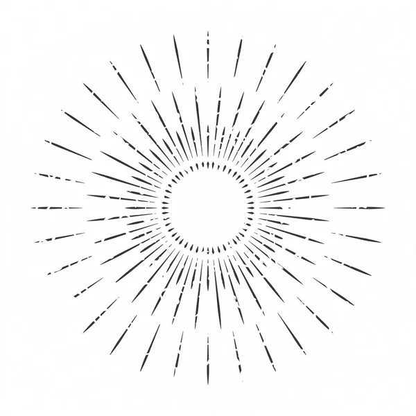 Abstrakt stråle av solen dekoration element — Stock vektor