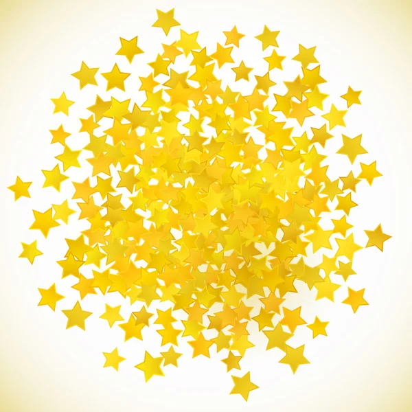 Abstrakt gul stjernebakgrunn. Vektorillustrasjon – stockvektor