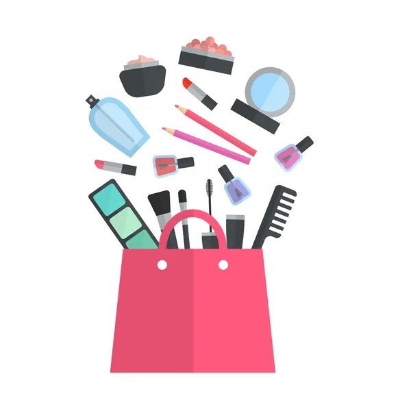 Make-up concept platte illustratie — Stockfoto