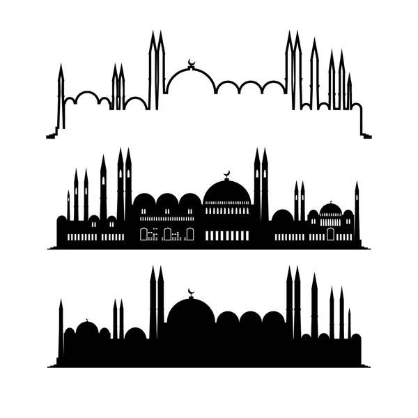 一套清真寺草图。城市设计 — 图库照片
