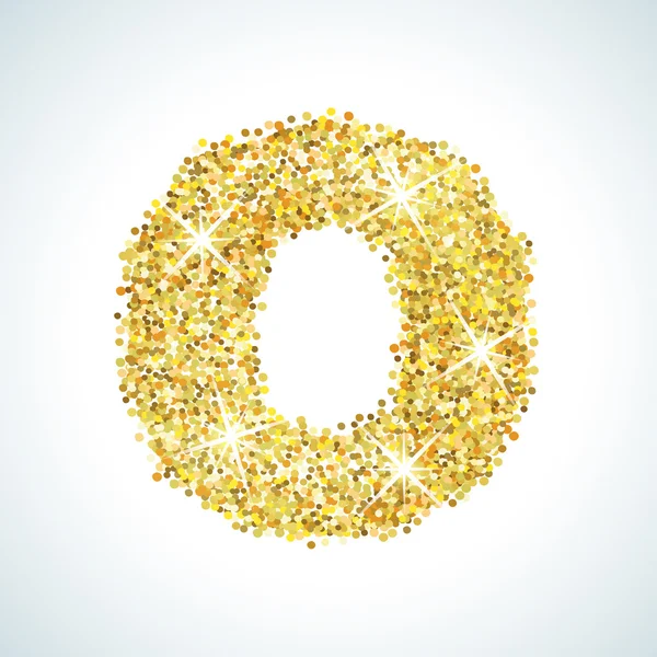 Número zero em estilo dourado. ilustração design de ouro — Fotografia de Stock