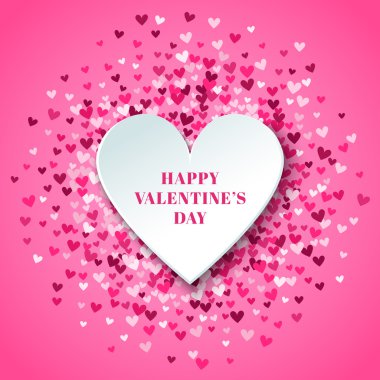 Romantik pembe kalp arka plan. illüstrasyon