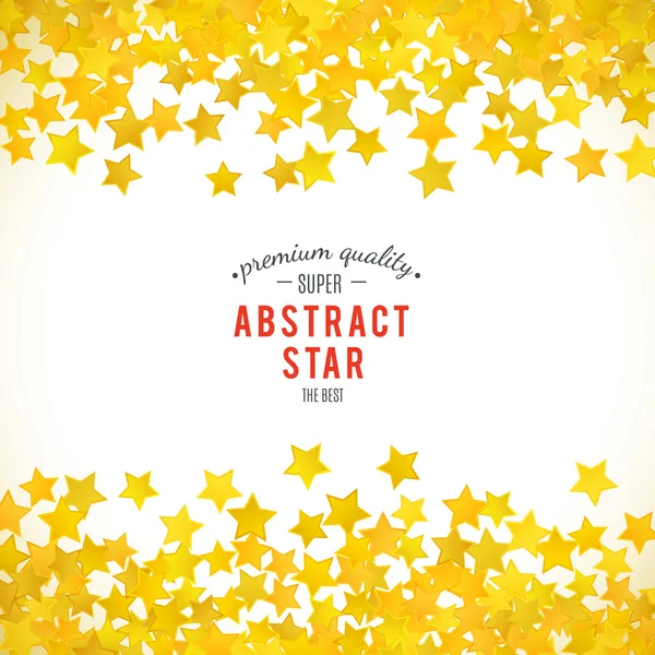 Abstract yellow star background. Vector illustration — Stock Vector