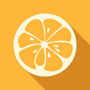 Orange stylish icon. Juicy fruit logo