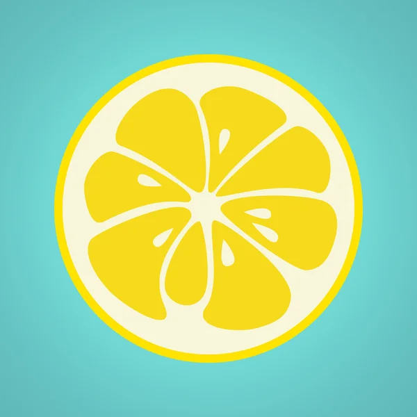 Amarelo limão grapefruit ícone elegante. Logotipo de fruta suculenta — Fotografia de Stock