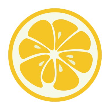 Yellow lemon grapefruit stylish icon. Juicy fruit logo