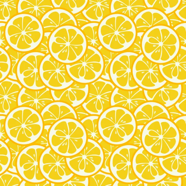 Cute seamless pattern with yellow lemon slices — Stock Photo, Image