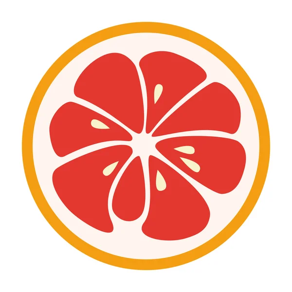 Red grapefruit stylish icon. Juicy fruit logo — 图库照片