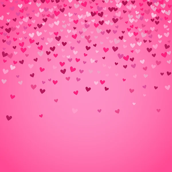 浪漫的粉红色心背景。插图 — 图库照片