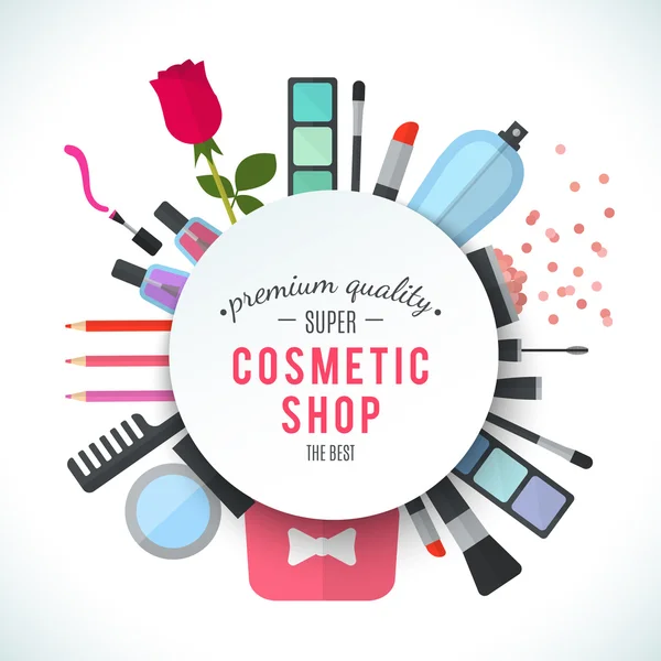 Professional quality cosmetics shop stylish logo — 图库照片