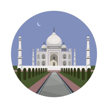 Taj Mahal palace icon clipart