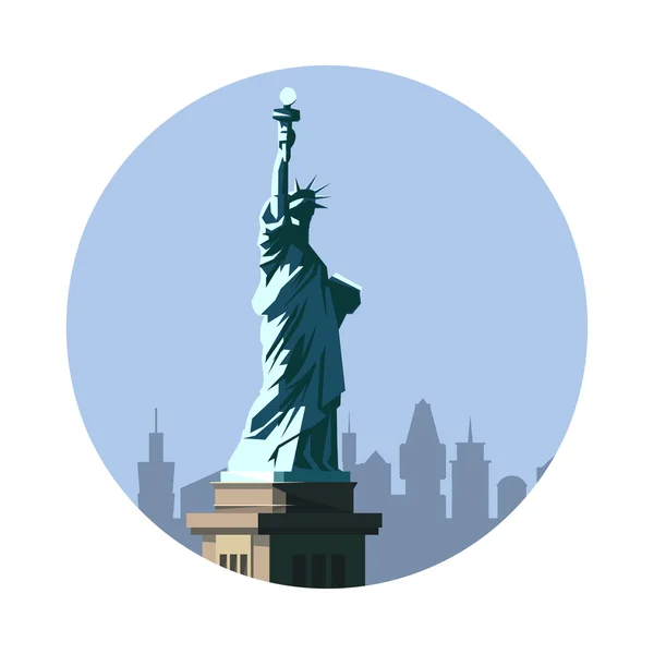Standbeeld van Liberty icoon. Amerikaanse teken. — Stockvector