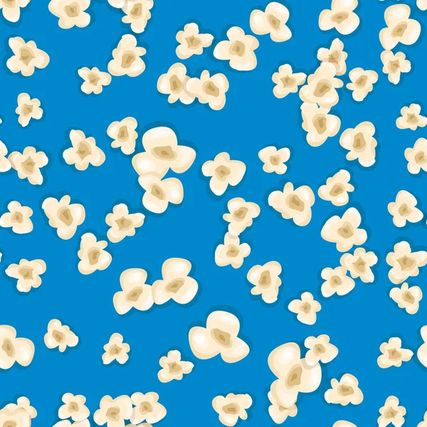 Tas pop-corn pour film se trouve sur fond bleu . — Image vectorielle