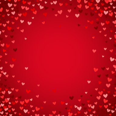 Romantik Kırmızı kalp arka plan. illüstrasyon