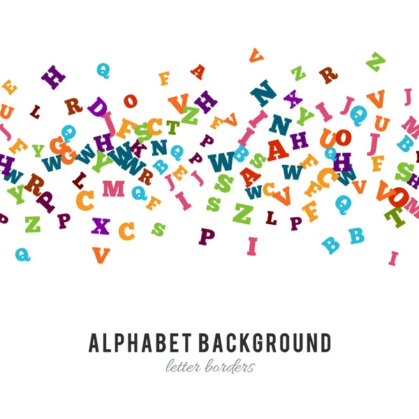 Cadre abstrait en alphabet noir isolé sur fond blanc — Image vectorielle