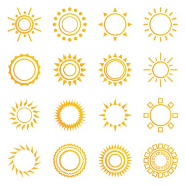 Vintage sunburst kümesi.