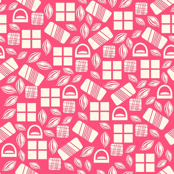 Seamless pattern with chocolate sweets isolated on pink background — Stock Photo, Image