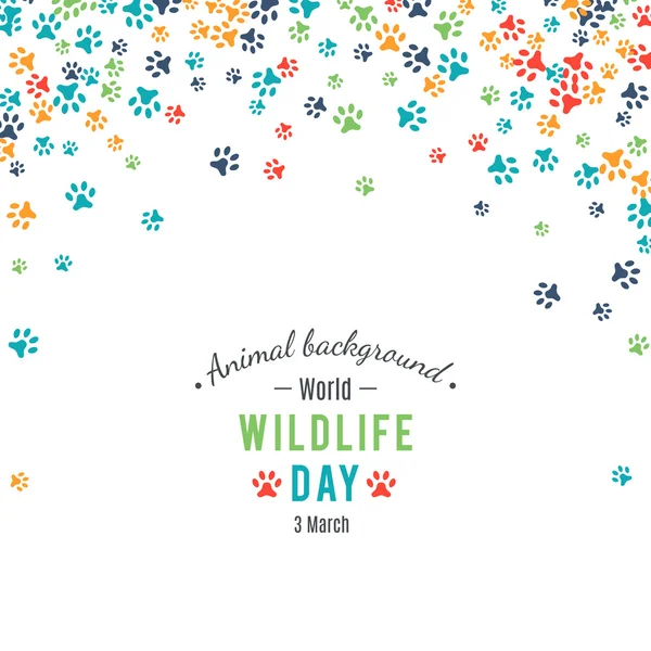 Abstrakt banner främjande av World Wild Life Day — Stockfoto