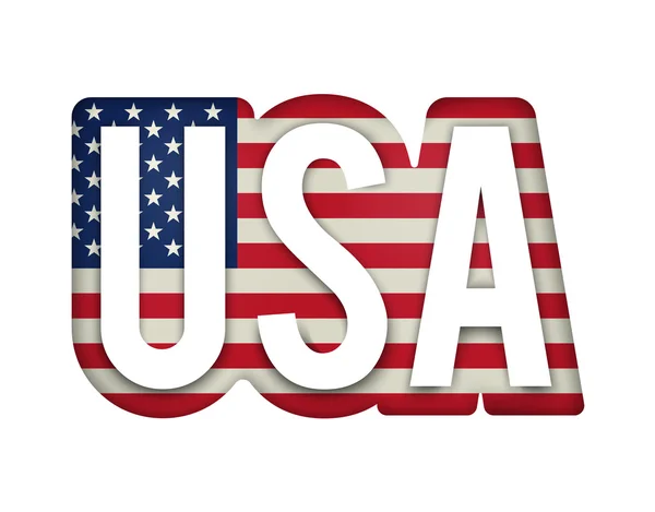 Amerikaanse vlag van de Verenigde Staten in glanzende formulierknop van pictogram. — Stockvector
