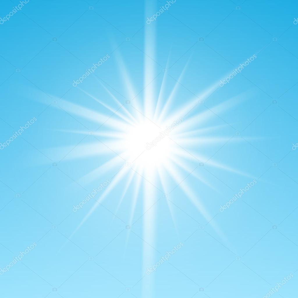 蓝蓝的天空背景上的白色发光光爆太阳图库矢量图©Kannaa 114088088, image size:1024x1024