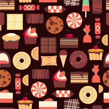 Siyah, süt ve beyaz çikolata bar ile Seamless Modeli