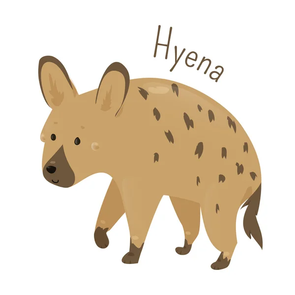 Hyäne isoliert. Ikone des Kinderspaßes. — Stockvektor