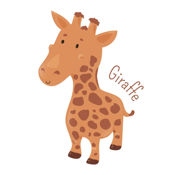 Giraffe isoliert. Kinderspaß-Ikone. — Stockvektor