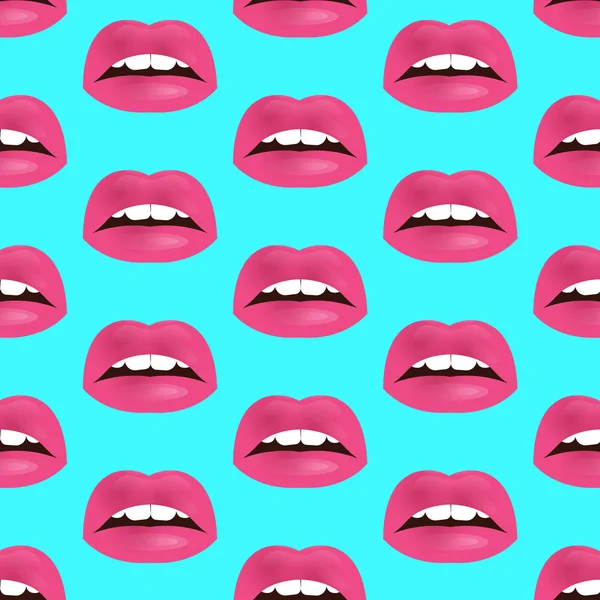 Patrón de labios sin costuras Glamour. Ilustración vectorial para el diseño de moda — Vector de stock