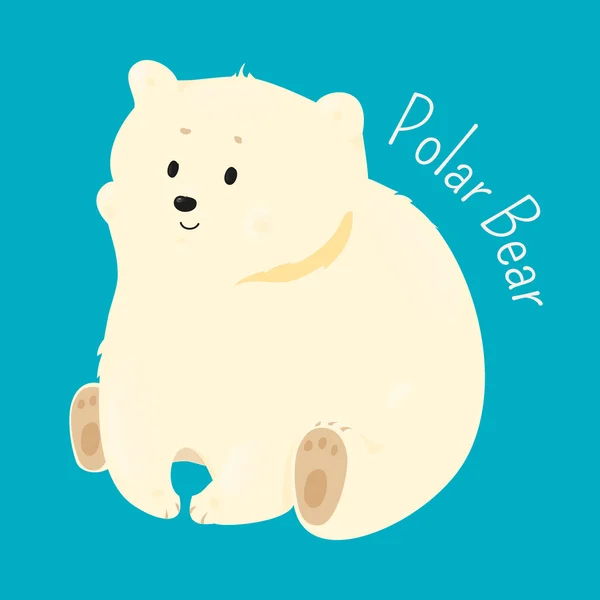 Oso polar aislado. Icono de patrón de diversión infantil . — Archivo Imágenes Vectoriales