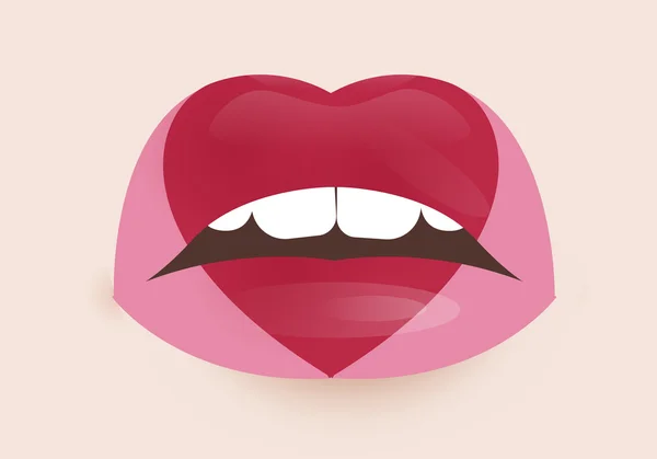 Glamour vektorové lip ikona — Stockový vektor