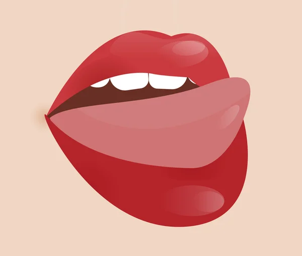 Glamour vector lip pictogram — Stockvector