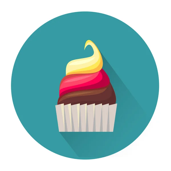 Cartoon dessert taart pictogram — Stockvector