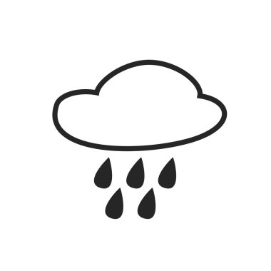 Rain intermittent. Hail. Drizzle shower. Weather forecast icon. clipart
