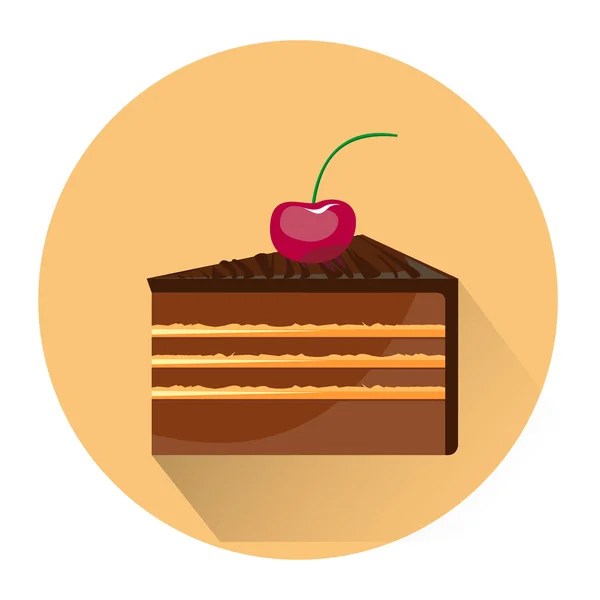 Піктограма мультяшного десертного торта — стоковий вектор