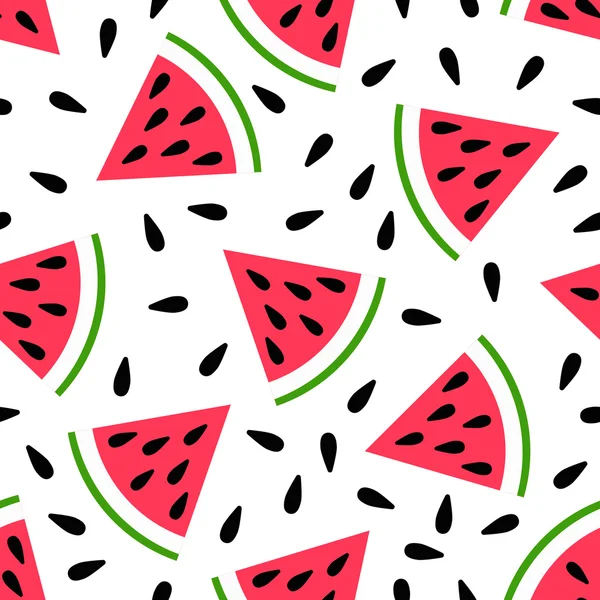 Cute seamless watermelon pattern — Stock Vector