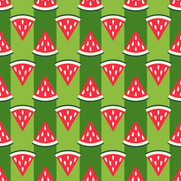 Cute seamless watermelon pattern — Stock Vector