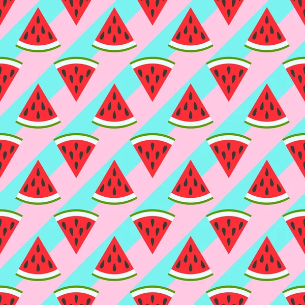 Cute seamless watermelon pattern — Stock Vector