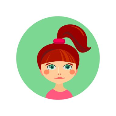 Kadın yüzü avatar profil kafa