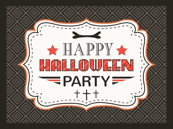 Happy halloween party kort. typografi teckensnitt bokstäver — Stock vektor