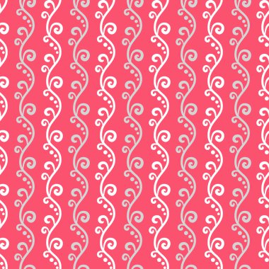 Şirin farklı vektör seamless modeli. Pembe, beyaz ve gri renk